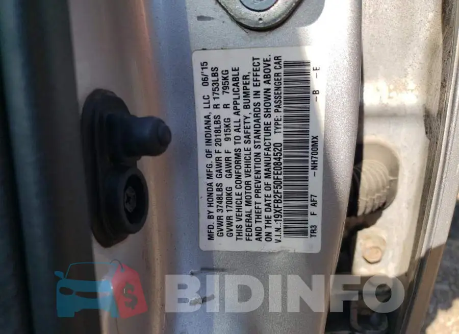 19XFB2F50FE084520 Photo# 12