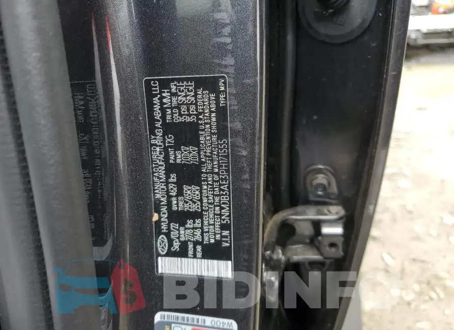 5NMJB3AE3PH171555 Photo# 12