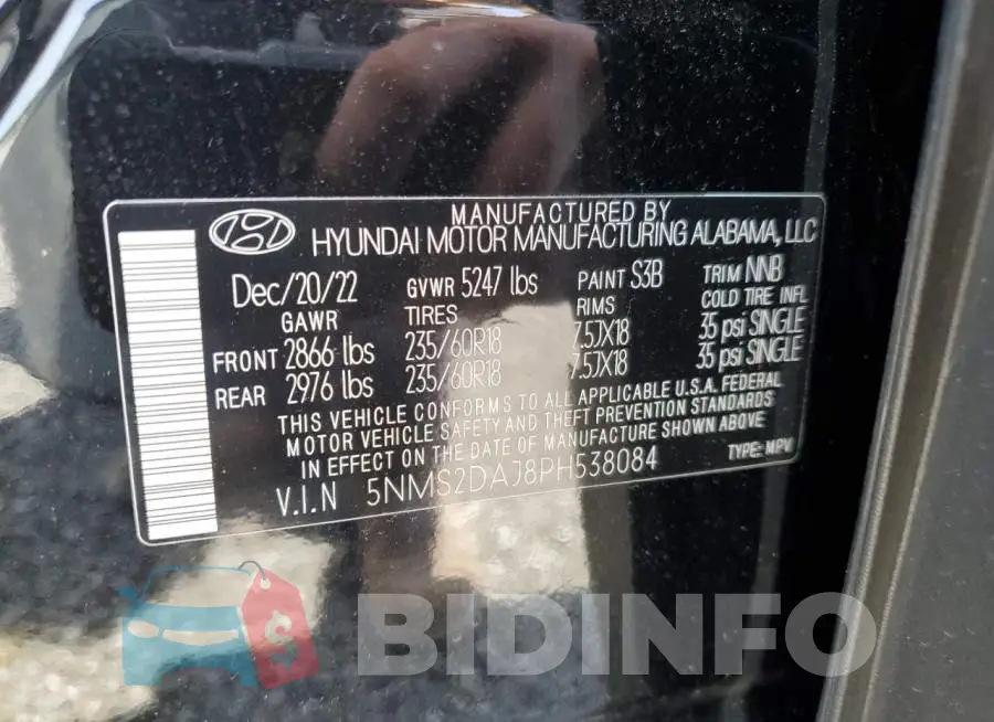 5NMS2DAJ8PH538084 Photo# 12