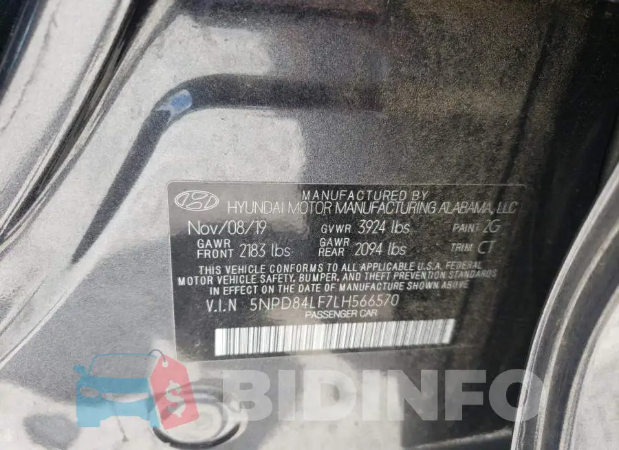 5NPD84LF7LH566570 Photo# 12
