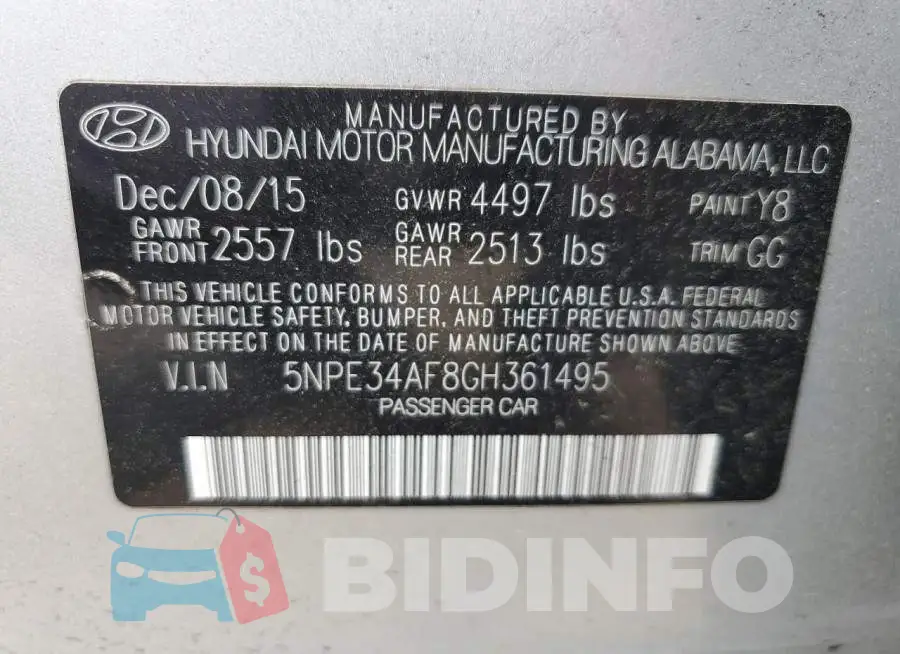 5NPE34AF8GH361495 Photo# 13