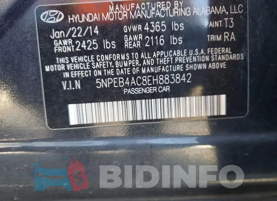 5NPEB4AC8EH883842 Photo# 10