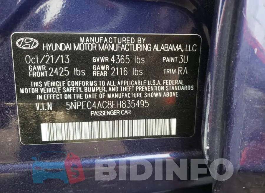 5NPEC4AC8EH835495 Photo# 12