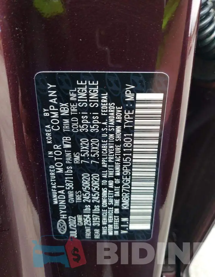 KM8R7DGE9PU511801 Photo# 13