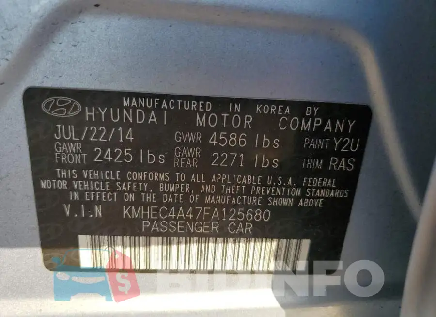 KMHEC4A47FA125680 Photo# 13
