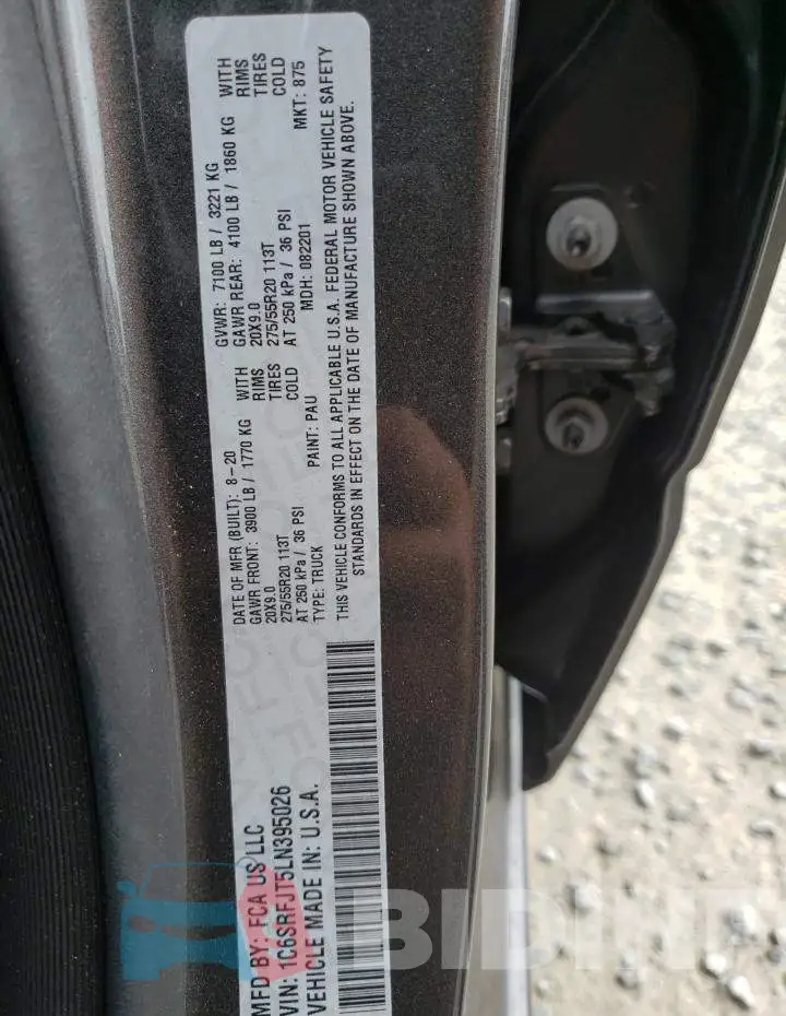 1C6SRFJT5LN395026 Photo# 12