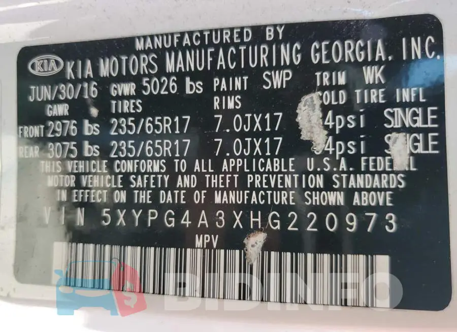 5XYPG4A3XHG220973 Photo# 13