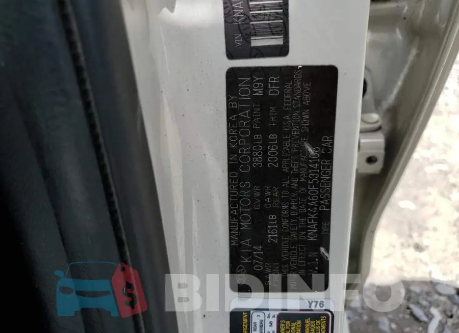 KNAFK4A60F5314108 Photo# 12