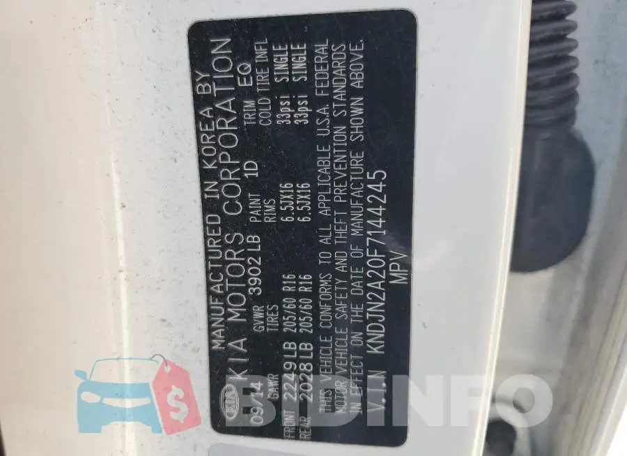 KNDJN2A20F7144245 Photo# 13