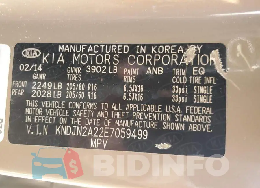 KNDJN2A22E7059499 Photo# 14