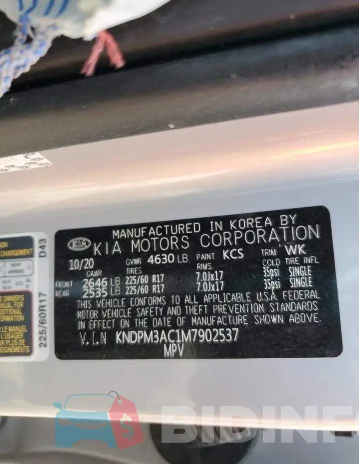 KNDPM3AC1M7902537 Photo# 12