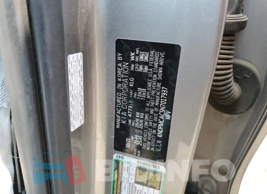 KNDPMCAC5N7017937 Photo# 13