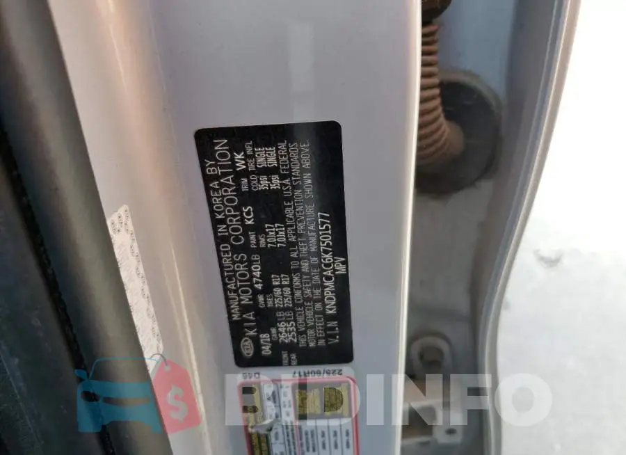 KNDPMCAC6K7501577 Photo# 12
