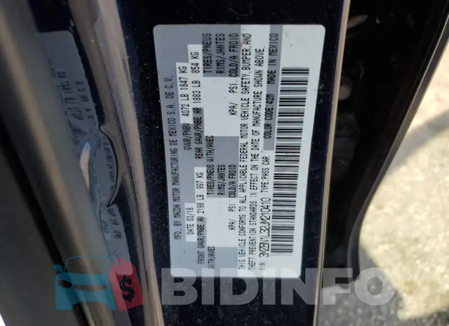 3MZBN1L32JM210410 Photo# 12