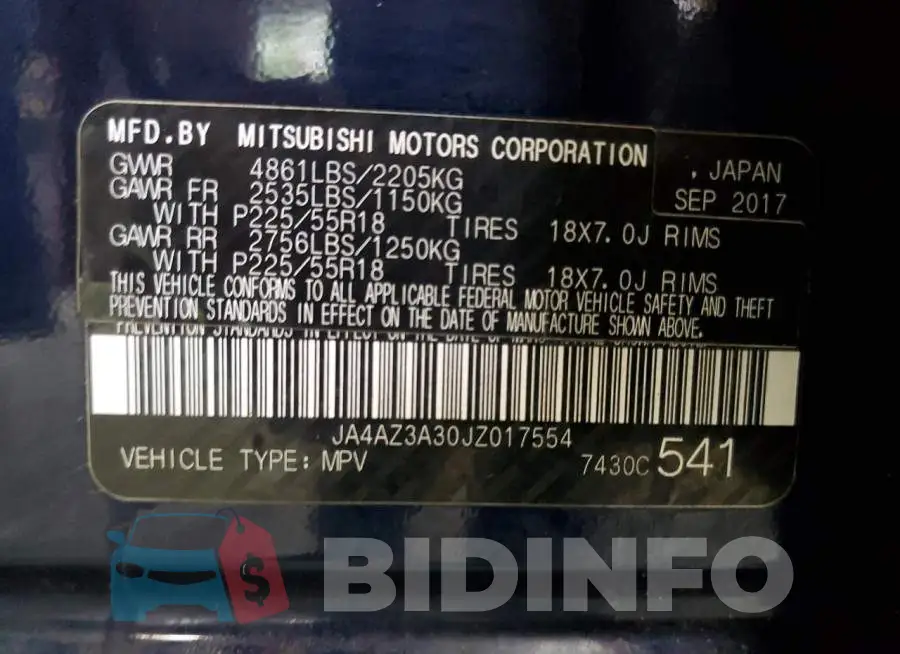 JA4AZ3A30JZ017554 Photo# 14