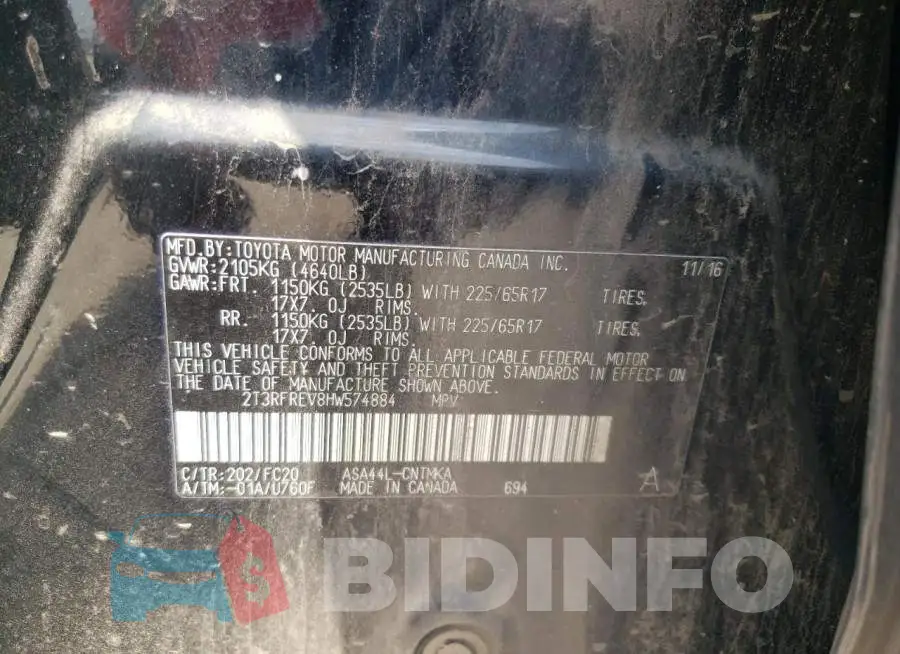 2T3RFREV8HW574884 Photo# 12