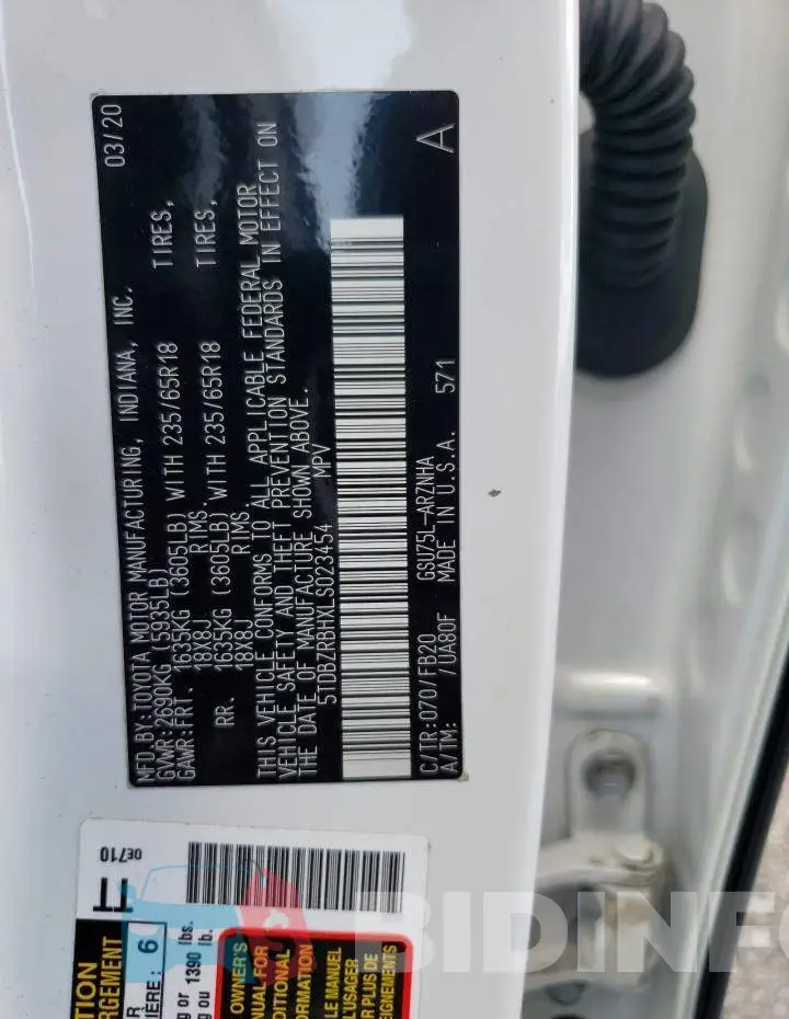 5TDBZRBHXLS023454 Photo# 13