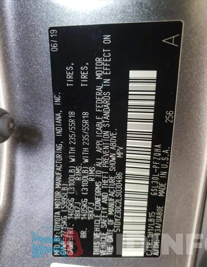 5TDYZ3DC2LS030486 Photo# 13