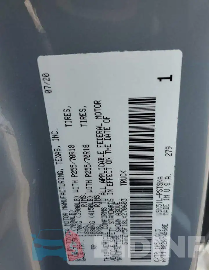 5TFEY5F18LX270603 Photo# 12