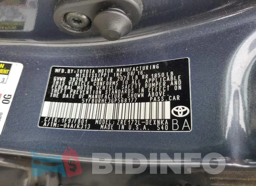 5YFBURHE3GP568177 Photo# 12