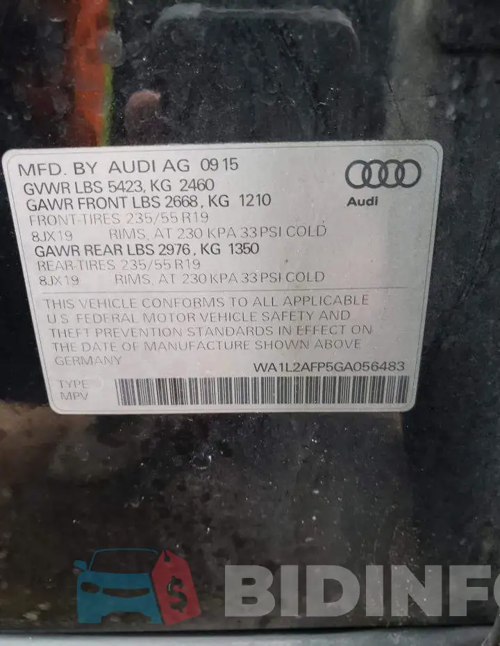 WA1L2AFP5GA056483 Photo# 12