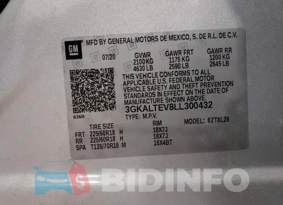 3GKALTEV8LL300432 Photo# 13