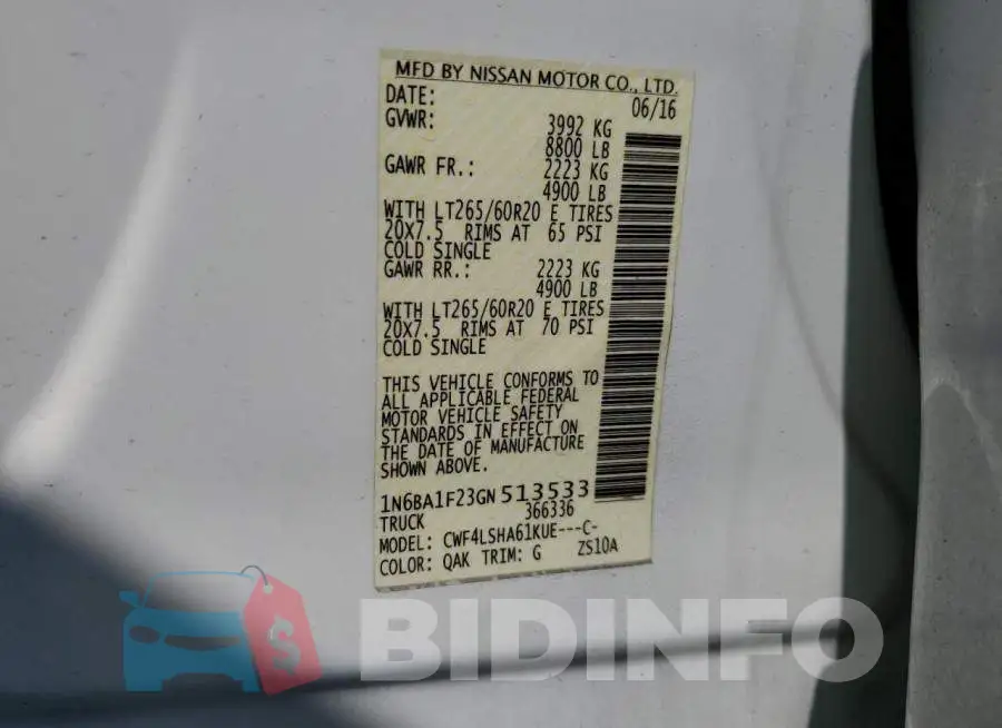 1N6BA1F23GN513533 Photo# 12
