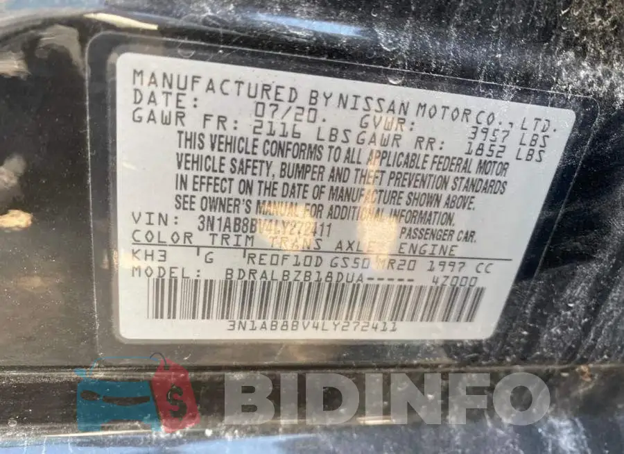 3N1AB8BV4LY272411 Photo# 10