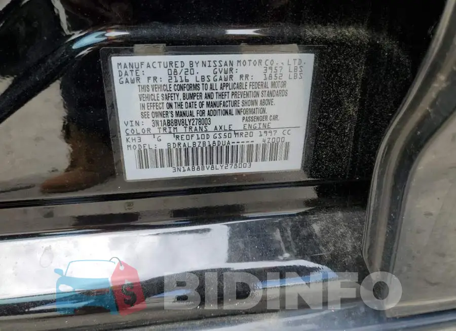 3N1AB8BV8LY278003 Photo# 12