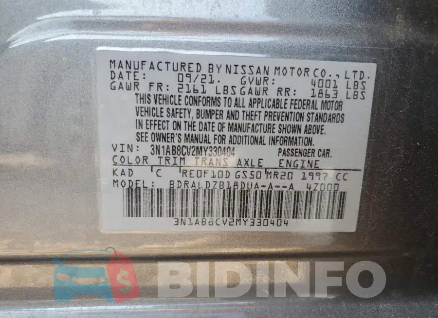 3N1AB8CV2MY330404 Photo# 13