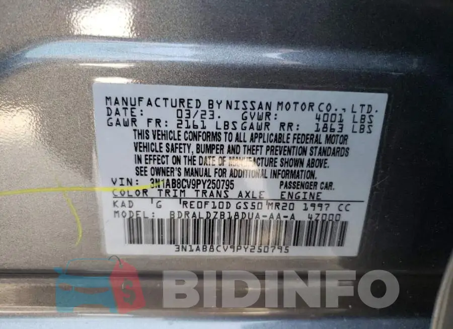 3N1AB8CV9PY250795 Photo# 12
