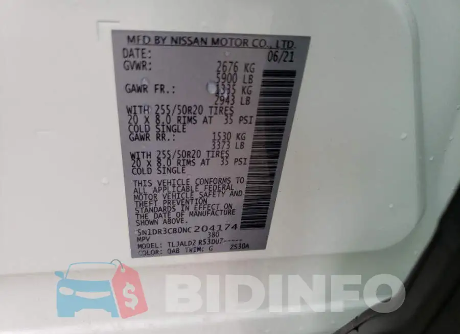 5N1DR3CB0NC204174 Photo# 13
