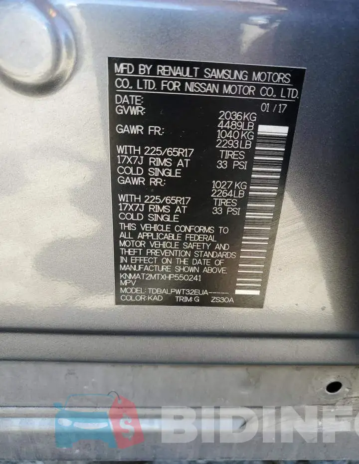 KNMAT2MTXHP550241 Photo# 14