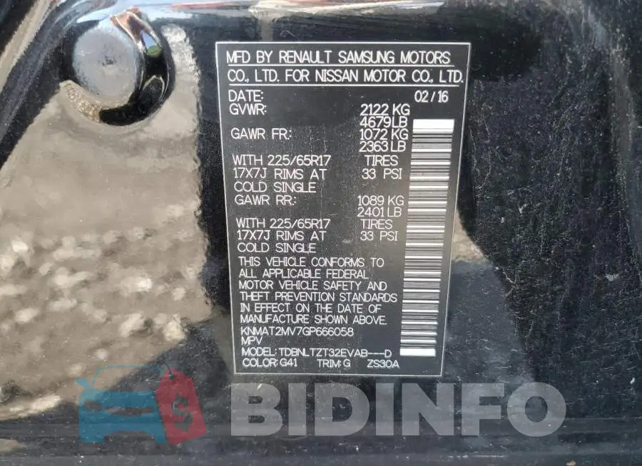 KNMAT2MV7GP666058 Photo# 13