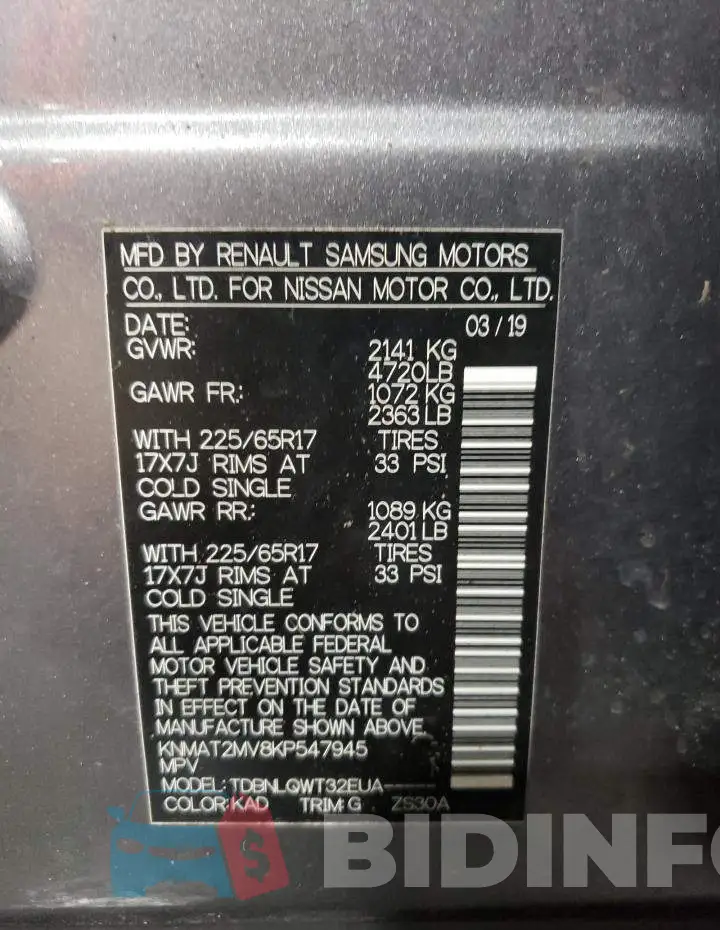 KNMAT2MV8KP547945 Photo# 14