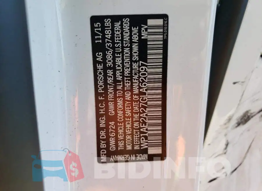 WP1AE2A27GLA62097 Photo# 13