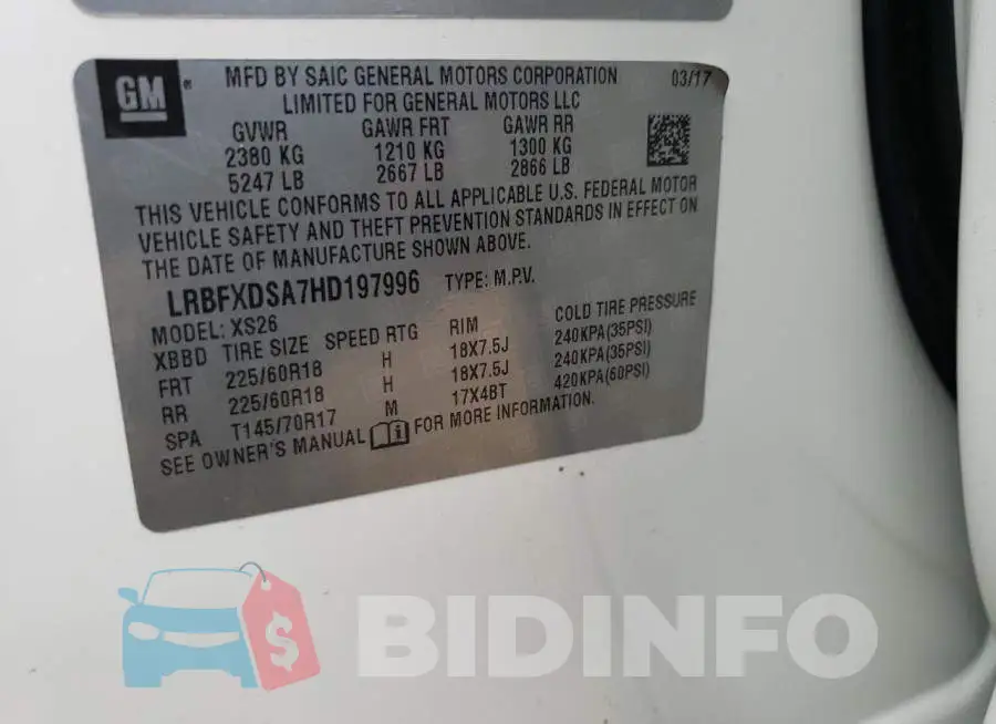 LRBFXDSA7HD197996 Photo# 13