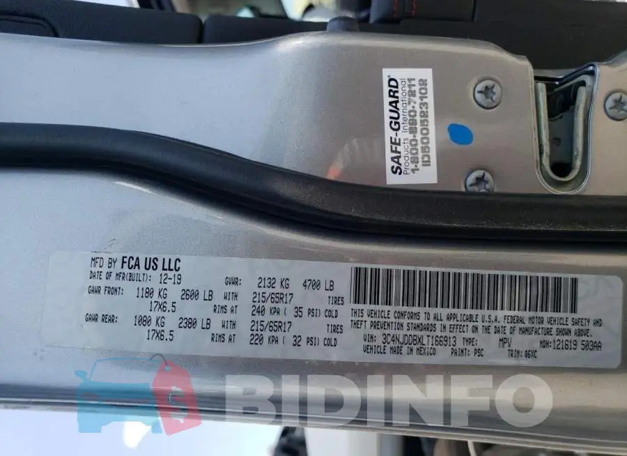 3C4NJDDBXLT166913 Photo# 13