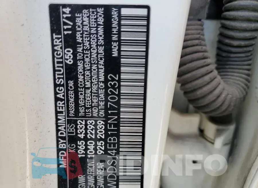 WDDSJ4EB1FN170232 Photo# 12