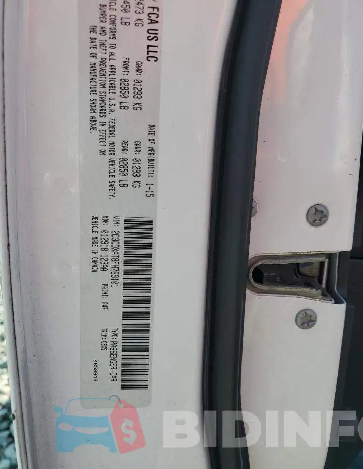 2C3CDXAT8FH769101 Photo# 13