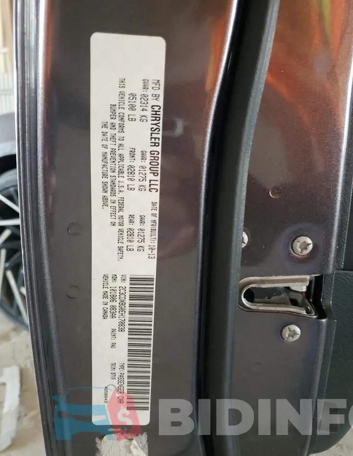 2C3CDXBG0EH170838 Photo# 12
