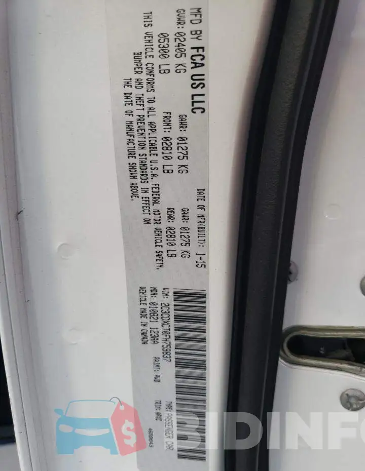 2C3CDXCT0FH759837 Photo# 12
