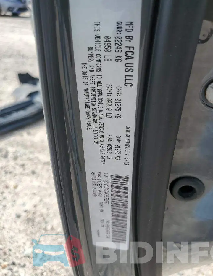 2C3CDZAG4KH632567 Photo# 13