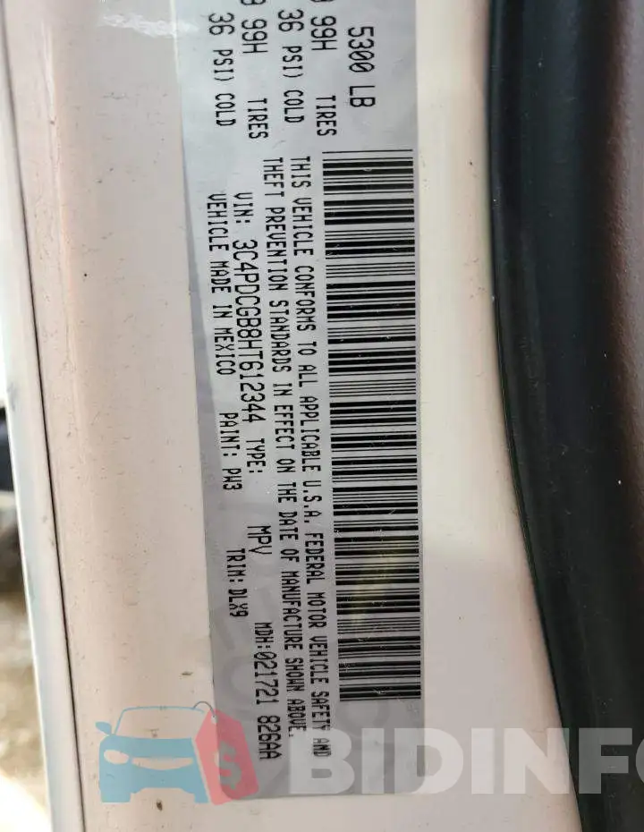 3C4PDCGB8HT612344 Photo# 13