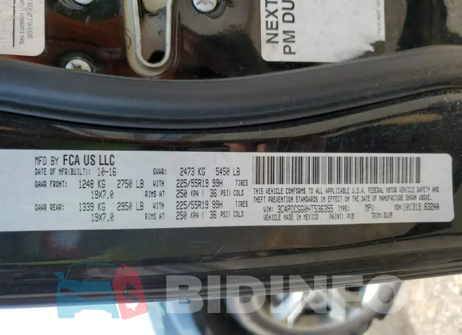 3C4PDCGG0HT536355 Photo# 13
