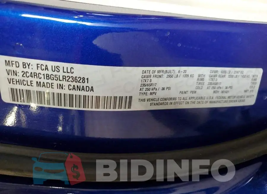 2C4RC1BG5LR236281 Photo# 14