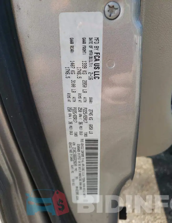 2C4RC1BG6GR296205 Photo# 13