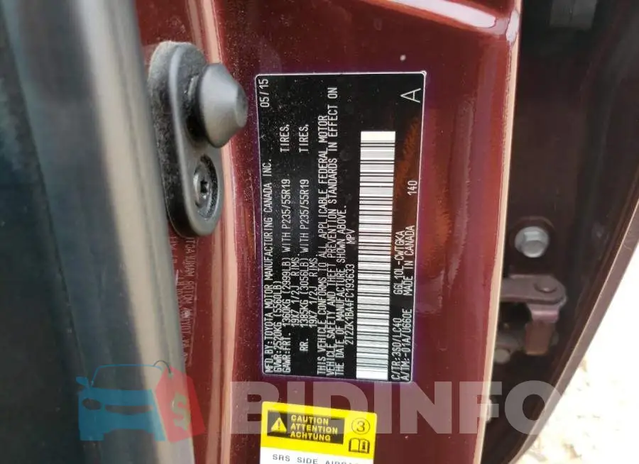 2T2ZK1BA4FC193633 Photo# 12