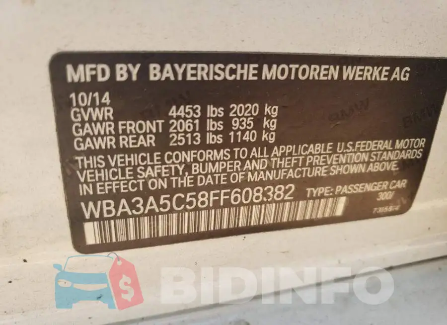 WBA3A5C58FF608382 Photo# 12