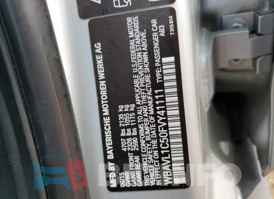 WBAVL1C50FVY41111 Photo# 13